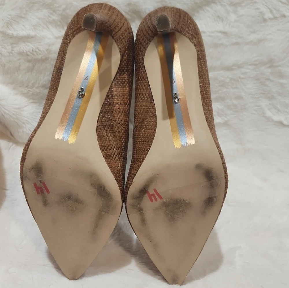 Sam Edelman Textured Brown Heels - Picture 6 of 7